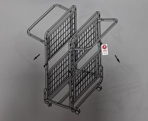 מיטה מתקפלת שרטוט מקופל