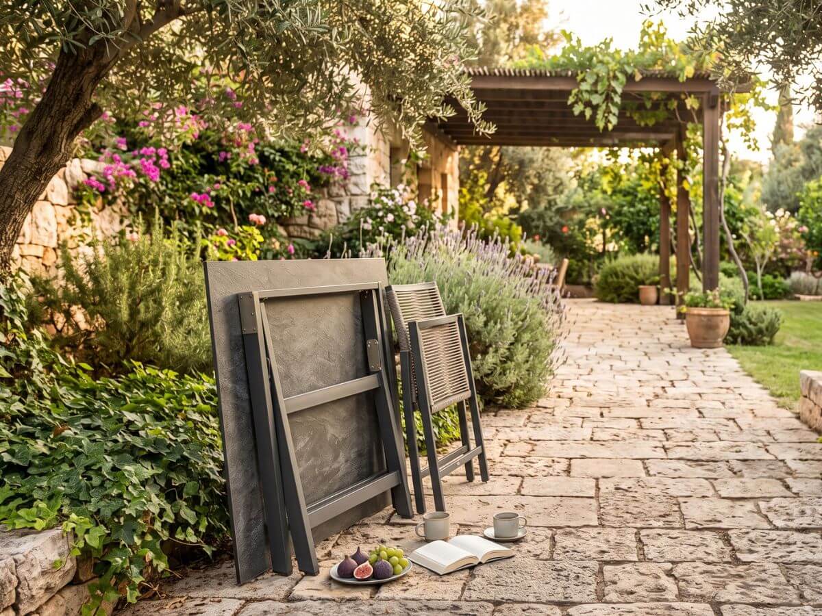 שולחנות מתקפלים למרפסת מקורה עמידות לאבק ולחות